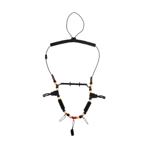 Collar porta herramientas de pesca mosca con lanyard de madera y espuma