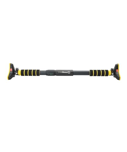 Image of DOORWAY PULL UP BAR FOR HOME WORKOUT, ADJUSTABLE NO-SCREW MECHANISM, NON-SLIP FOAM GRIP, HEAVY DUTY 200KG LOAD CAPACITY, UPPER BODY EXERCISE EQUIPMENT FOR MEN AND WOMEN