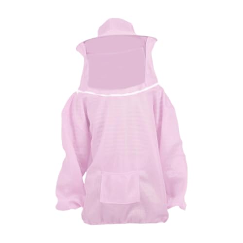 kowaku Imkeranzug Bienenanzug Atmungsaktiver Kostümschutz mit belüfteter Kapuze Professioneller mit Schleierjacke Bienenoutfit, Rosa