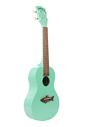 kala – MK-CS/GRN – Ukulélé concert »Requin » – Surf Green – avec Housse - Les Beatles, Paul McCartney, John Lennon, RIngo Starr, George Harrison kala - MK-CS/GRN - Ukulélé concert"Requin" - Surf Green - avec Housse