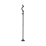 Medline Aluminum Posture Cane, Walking Cane for Men and Women, Adjustable Height, Foldable Mobility Aid for Seniors and Elderly, Lightweight and Durable, Black, 1 Count