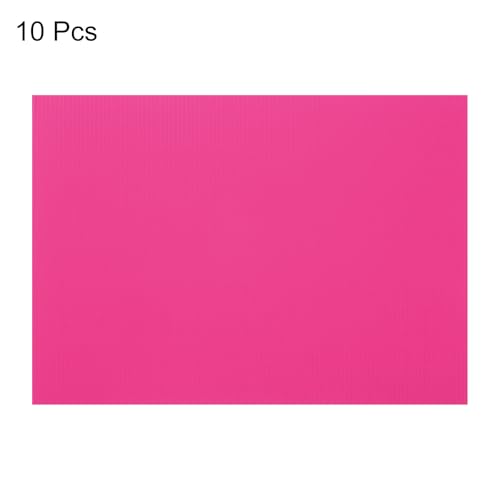 Image of uxcell 10pcs Corrugated Cardboard Paper Sheets,Rose Red,14 inch x 10inch,for Craft and DIY Projects