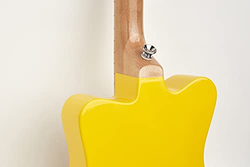 Loog Mini Acoustic Kids Guitar, Mini Stand And Strap Bundle For Beginners, Ages 3+ (Yellow) #TOP3