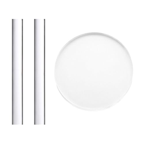 YSJCHEBS Rouleau À Pâtisserie en Acrylique 2 Pièces Et Plateau Rond en Acrylique 1 Pièce, Outils De Cuisson, Outils en Argile, Accessoires De Fabrication Artisanale en Argile