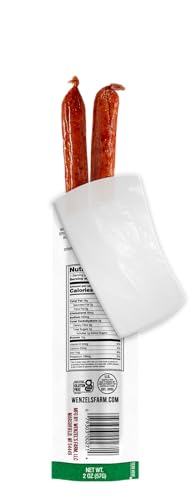 Wenzel’s Farm Jalapeno Cheddar Sticks │Snack Sticks │ Flavorful, Naturally Smoked │ High Protein, Low Carb │ No MSG, Fillers, Binders, Artificial Colors │ Gluten Free | 32 sticks (16 packs of 2)