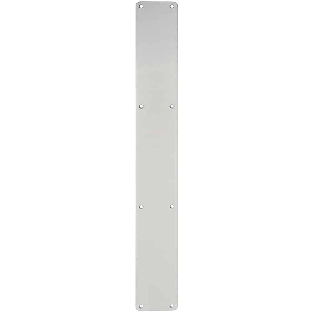 Loops Satin Anodised Aluminium Plain Door Finger Plate - 650 X 75Mm - Push Plate | Protective Door Push Plate - Commercial Door Finger Plate - Plain/Push/Pull Engraved Options