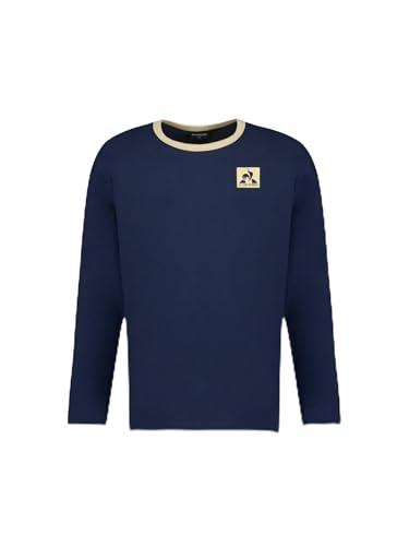 T-shirt manches longues garçon Le Coq Sportif bleu confort au quotidien