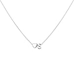 Heart Initial Necklace for Women Stainless Steel Tiny Heart Letter Necklace Personalized Name Necklace