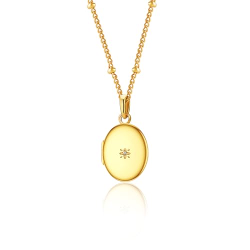 Colgantes Foto Guardapelo para Mujer Personalizable Memoria Corazón/Rectangular/Oval Collar Locket para Meter Fotos Joyería Imagen Conmemorativa Relicario Precioso para Cumpleaños Día Valentín