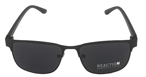 Kenneth Cole Reaction Mens Matte Black Metal Rectangle Sunglass KC1413 2A2