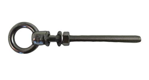Image of US STAINLESS Stainless Steel 316 (Shape Type 307) M12 Lifting Eye Bolt 12mm x 140mm Marine Grade Pitch of 1.75