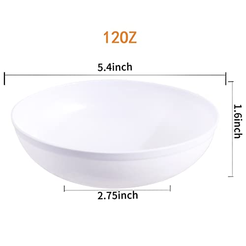 Bucla 50 Pack 12Oz White Plastic Bowls-Disposable White Plastic Bowls- Premium Heavy Duty White Salsa Bowls For Wedding &Parties thumb #1