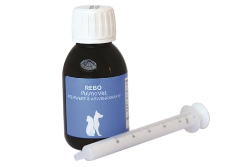 ReboPulmoVet Atemwegsunterstützung für Hunde & Katzen 100 ml: Kann unterstützen bei Husten & Bronchialproblemen bei Hund & Katze, Pflanzenextrakte wie Spitzwegerich & Efeu