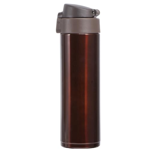 Operitacx Botella de Viaje de Acero Inoxidable de 450ml Aislamiento Térmico, Fácil de Limpiar y Tacto Cómodo, Adecuado para Casa y Coche