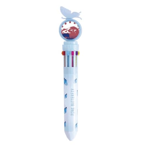 Stylo à bille rétractable multicolore aux motifs de la culture thaïlandaise