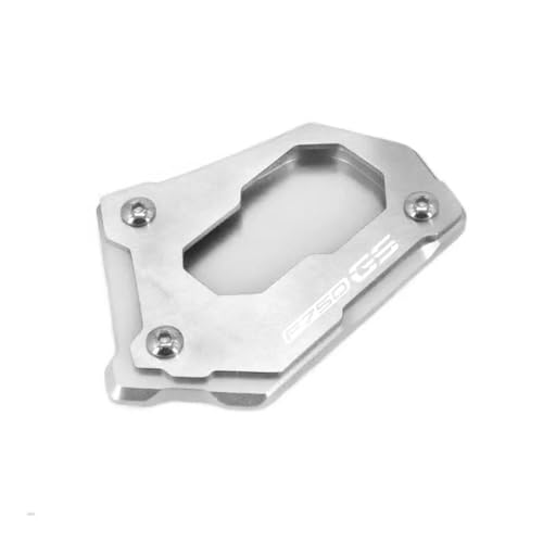 Plaque support béquille F750GS extension latérale CNC finition anodisée