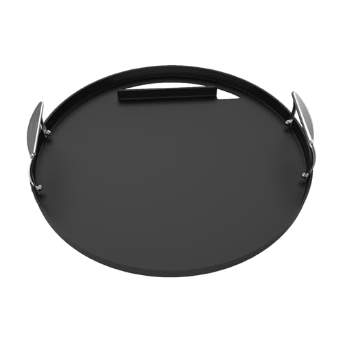 Weber RustResistant 22 Round Griddle Insert PreSeasoned Carbon Steel with Handles EdgetoEdge Cooking Surface Fits 22 Weber Kettle Grills - Grill Accessory