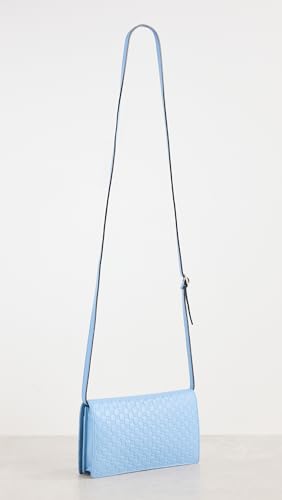 WHAT GOES AROUND COMES AROUND Women's Pre-Loved Gucci Blue Micro Guccissima Wallet On Chain4