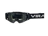 Viral Brand Alpha Series Goggles Dirt Bike, MTB, UTV - Clear Lens, Black - Quick Change, Unisex