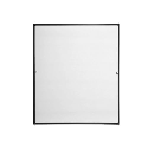 ESTEXO Fliegengitter Fenster mit Alurahmen, Verschiedene Größen und Farben, Fiberglasgewebe Anthrazit 80x100cm