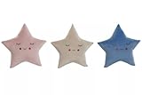 ✅Medida: 30x10x36 cm LEKE GO Juego de 3 Cojines Relax extrasuave en Forma de Estrellas Colores (Estrellas)