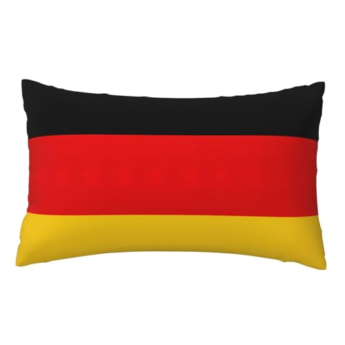 Unkhtt Funda de almohada con estampado de bandera alemana, suave, transpirable, accesorio de ropa de cama para el hogar, dormitorio, sala de estar