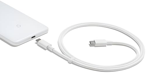 Image of Google Pixel 30W Original Type C to Type C Fast Charging Cable For Pixel Pixel 8 Pro,8,8a Pixel 7 Pro, 7,7A, Pixel 6 Pro, 6,6A, Pixel 5 /4, Chromebook, Watch, Buds,Nothing Phone 2 /1, 30 watt, White