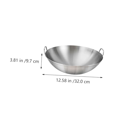 Wok de cocina de acero inoxidable con doble asa Zerodeko miniatura 4