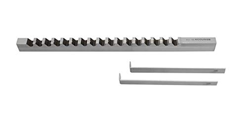 Accusize Industrial Tools 14mm Style D, H.S.S. Keyway Broach, Length of Cut: 1-6'', 2 Shims, 5001-0020