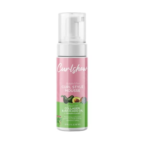 ORS Curlshow Curl Style Mousse 207 ml - Espuma de peinado con pantenol y proteína de trigo para dar hidratación y volumen Fortalece y alarga el cabello Sin alcohol