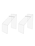 Marketing Holders Shoe Riser with Heel Stop Fits 9' H Retail Shoe Stand Slanted Acrylic Pack of 2