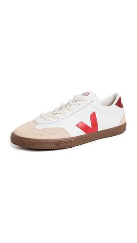Veja Women's Volley O.T. Leather Sneakers, White Pekin Bark, 10 Medium US