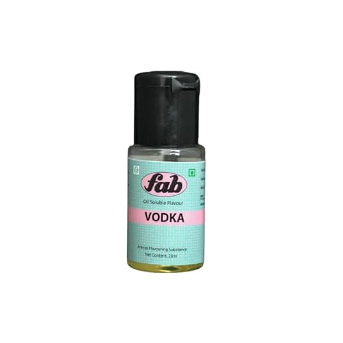 Image of Fab Vodka OS Food Flavour Essence 20ml | Oil Soluble Vodka Flavor for Chocolate, Bakery, Candy & Confectionery | Strong Concentrated Flavoring