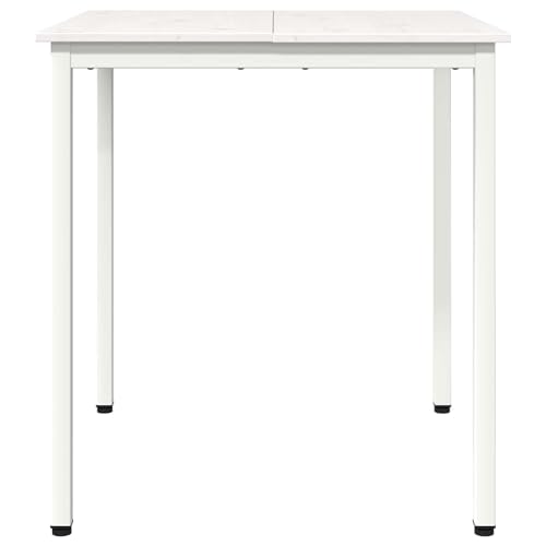 Table de repas carrée blanche compacte vidaXL pour optimiser les petits espaces