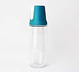  ALLEGRA TUPPERWARE - Aceite/vinagre, dispensador de aceite, dispensador de comida, 1 x 340 ml transparente/turquesa + regalo 1 x cortador de galletas