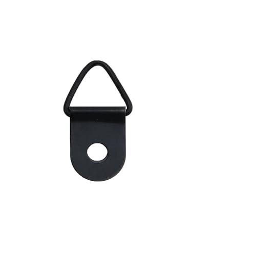 Image of 100PCS 21x10mm Gold and Black Decorative Triangle Hanging Ring Picture Frame Hook Metal Clock Artwork Ring Suitable for Clock and Artwork