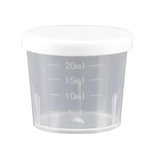 12 Tasses à Mesurer Avec Couvercle - 120 Ml, Plastique Transparent - Pour Cuisine, Artisanat, Médicaments