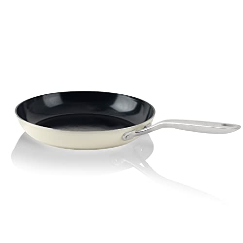 ValenCera TeChef, sartén antiadherente de cerámica de 10 pulgadas, no tóxica, libre de PFOA, PTFE, PFAS, lista para inducción, apta para lavavajillas, horno, fabricada en Corea (10 pulgadas)