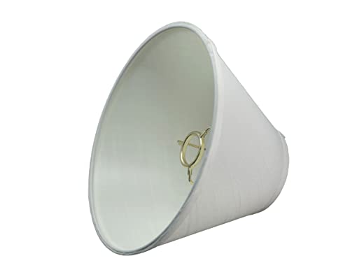 Image of Aspen Creative 58759, Hardback Empire Transitional UNO Lamp Shade, Snow White, 4 inch Top x 10 inch Bottom x 7 inch Slant Height, Slip UNO 33mm