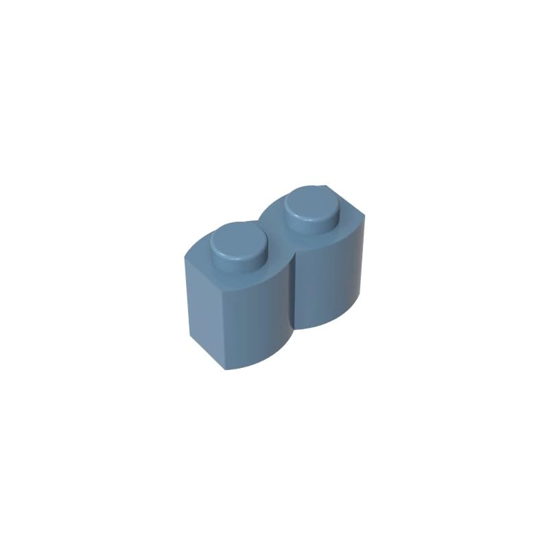 Gobricks 30136 Basic Bricks Brick Special 1x2 Palisade [aka Log] 50 Pieces GDS-749 Compatible with Lego Building Blocks Color:Sand Blue