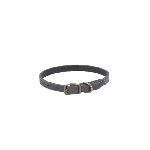Collar de cuero rústico para perro, 3/8" x 10"