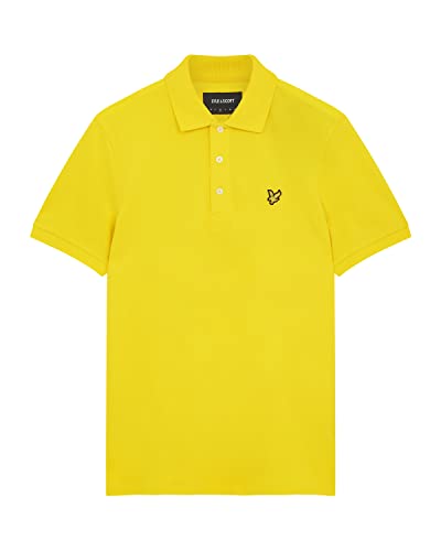 Lyle & Scott Polo uni jaune M pour homme, jaune