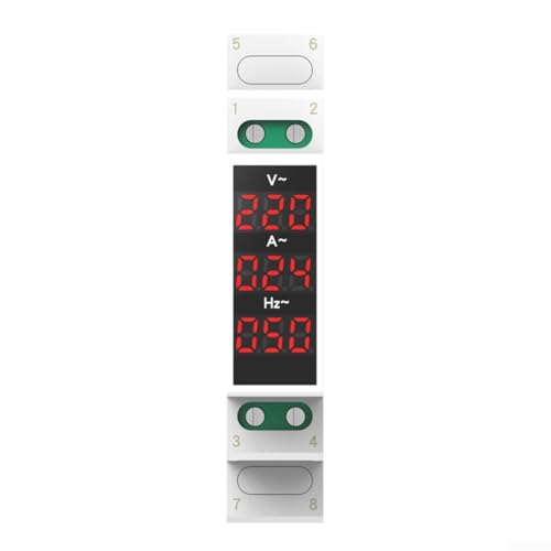 Modular Three Phase Meter With Digital LED Display Measures Voltage