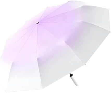 Automatic Folding UV Umbrella for Women & Kids, 8 Fiber Ribs, Gradient Modern Style Umbrella for Travel, Rain & Sun Proof, UPF 50+, One Button Open/Close, Ultra Lightweight