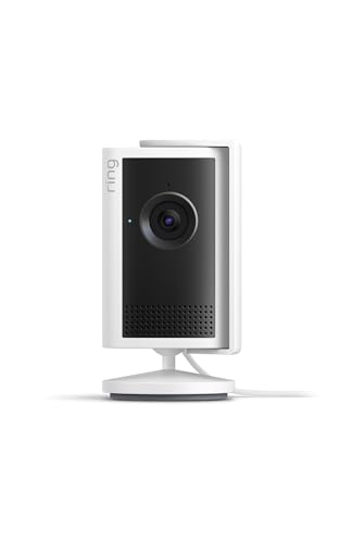 Ring Indoor Camera Plus (newest gen)| Plug-In Security Camera, Retinal 2K, 4x Enhanced Zoom, Low-Light Sight, Manual Lens Cover, 30-day free trial of Ring Subscription Plan