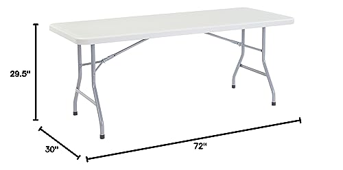 National Public Seating Nps 30" X 72" Heavy Duty Folding Table, Speckled Gray, 1,000 Lb Capacity (Bt3072) #TOP2