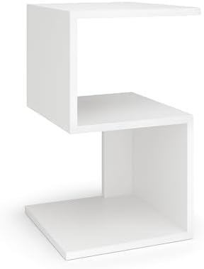 BOXFAN Criado-Mudo Multiuso de MDF com Nichos em Z ou S, Mesa de ...