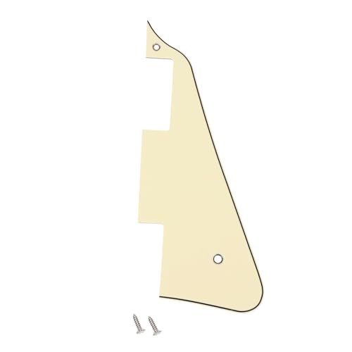 Banworks 3 Ply Les Paul Pickguard LP Pickguard Scratch Plate 2-Hole Electric Guitar Pickguard for Epiphone EPI Les Paul LP JT/HB-06 Cream