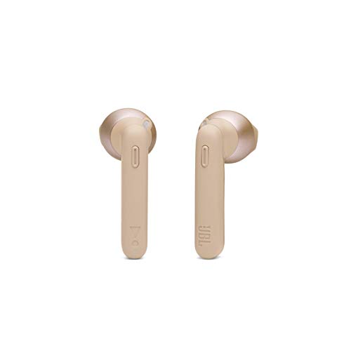 Image of JBL Tune 225TWS True Wireless Earbuds, with JBL Pure Bass Sound, Bluetooth, 25 Hours Battery, Dual Connect, and Voice Assistant (Gold)