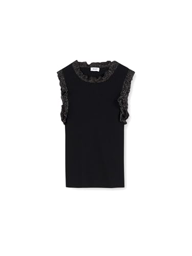 Liu Jo Top MA1016 MA99E t-shirt sans manche noir mode femme chic